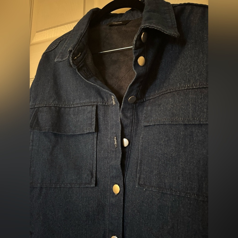 Dark Denim Lined Jacket - image 3
